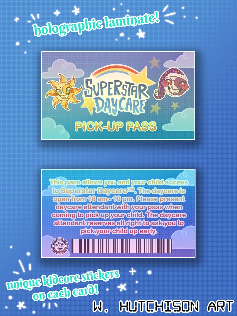 FNAF Security Breach Daycare Pass Etsy UK