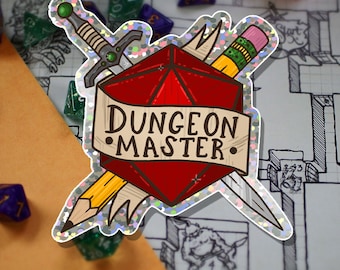 Dungeon Master D&D Glitter Vinyl Sticker