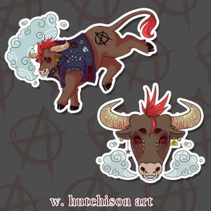 Punk Bull Sticker Set