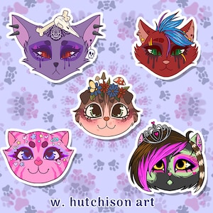 Alt Subculture Cats Sticker Set