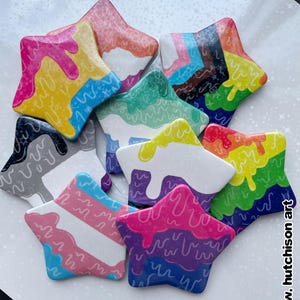 Goopy Pride Flags stjärnformade knappar