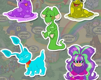 Neopets Nostalgia Stickers