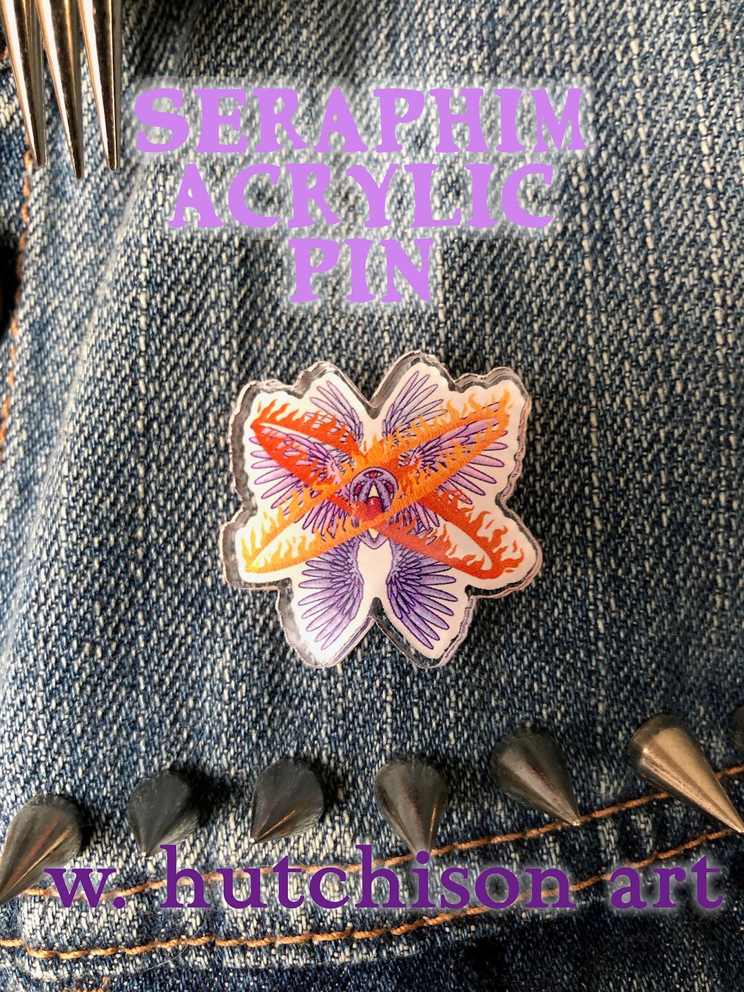 Seraphim Acrylic Pin Etsy