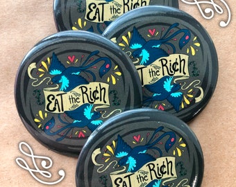 Eat the Rich Hex Sign Button