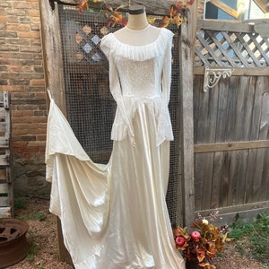 Vintage Wedding Dress-As Is Wedding Dress-Halloween Costume
