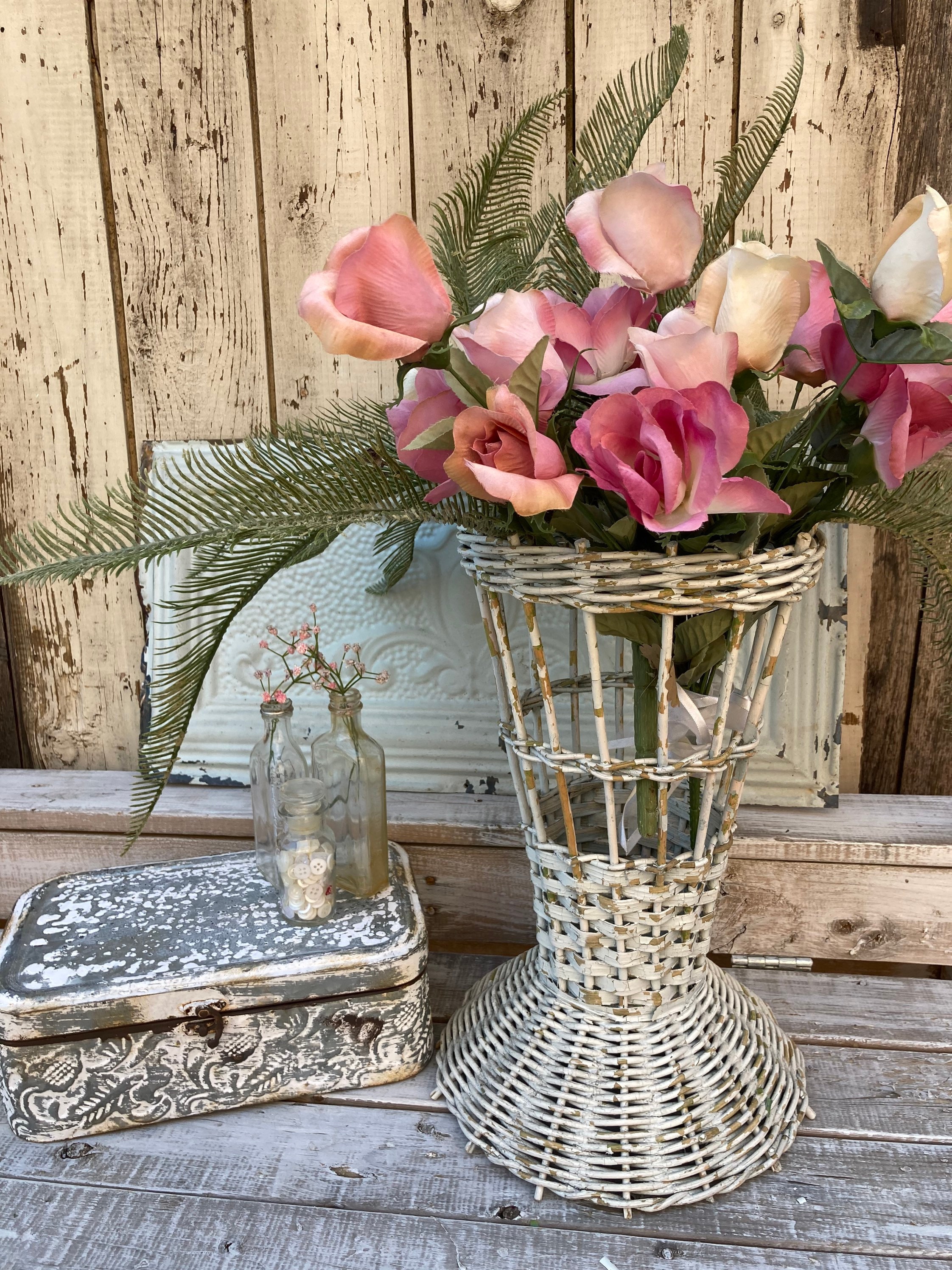 Vintage Umbrella Standvintage Wicker Umbrella Stand Vintage Etsy