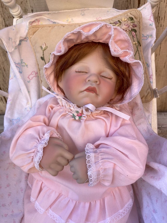 Lee Middleton Doll- First Moments Doll- Christening Sleeping Doll