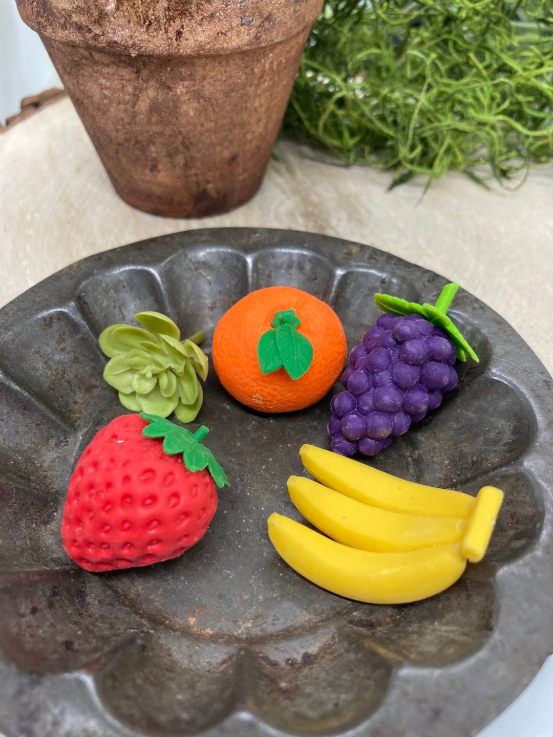Fruit Puzzle Erasersfruit Erasers Etsy