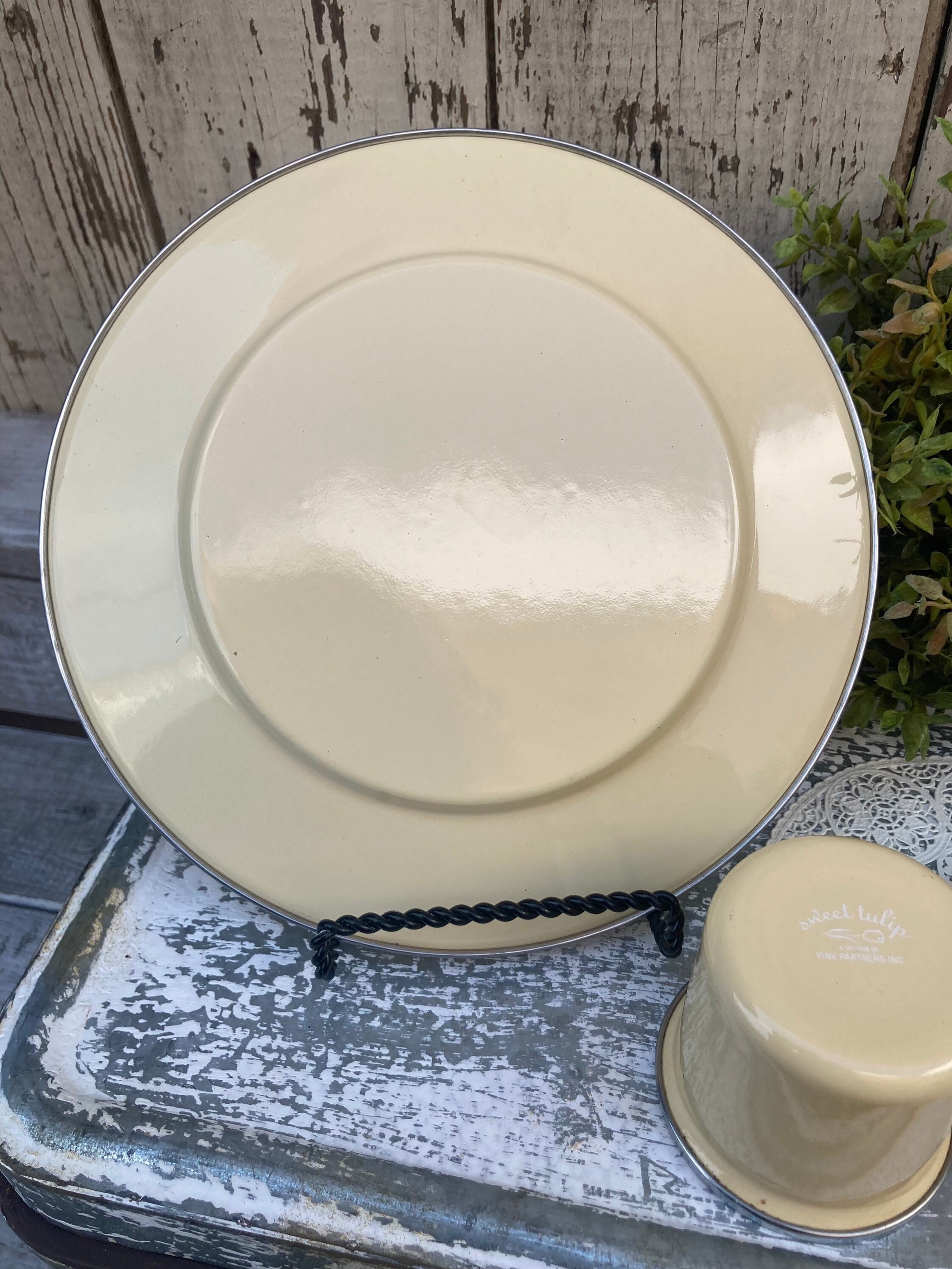 Enamelware Dishes-yellow Enamelware Dish Set - Etsy
