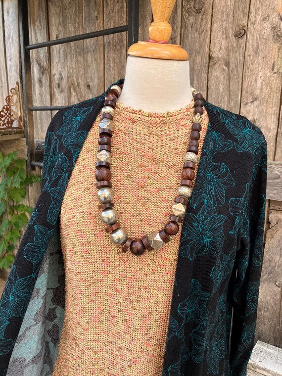 Beaded Necklace-Statement Bold-Blocks Jewelry - image 7