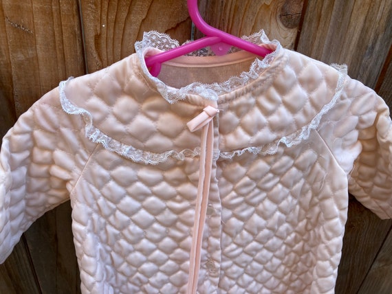 Vintage Robe-Retro Quilted Pink Robe- Warmth for … - image 2