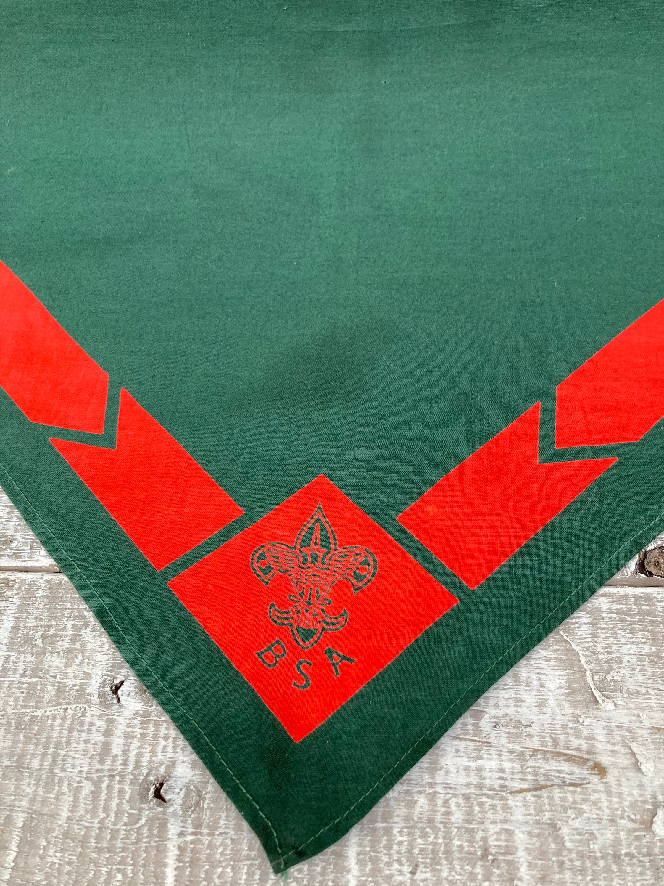 Boy Scouts of America Neckerchief BSA Green Red Scarf Boy Etsy