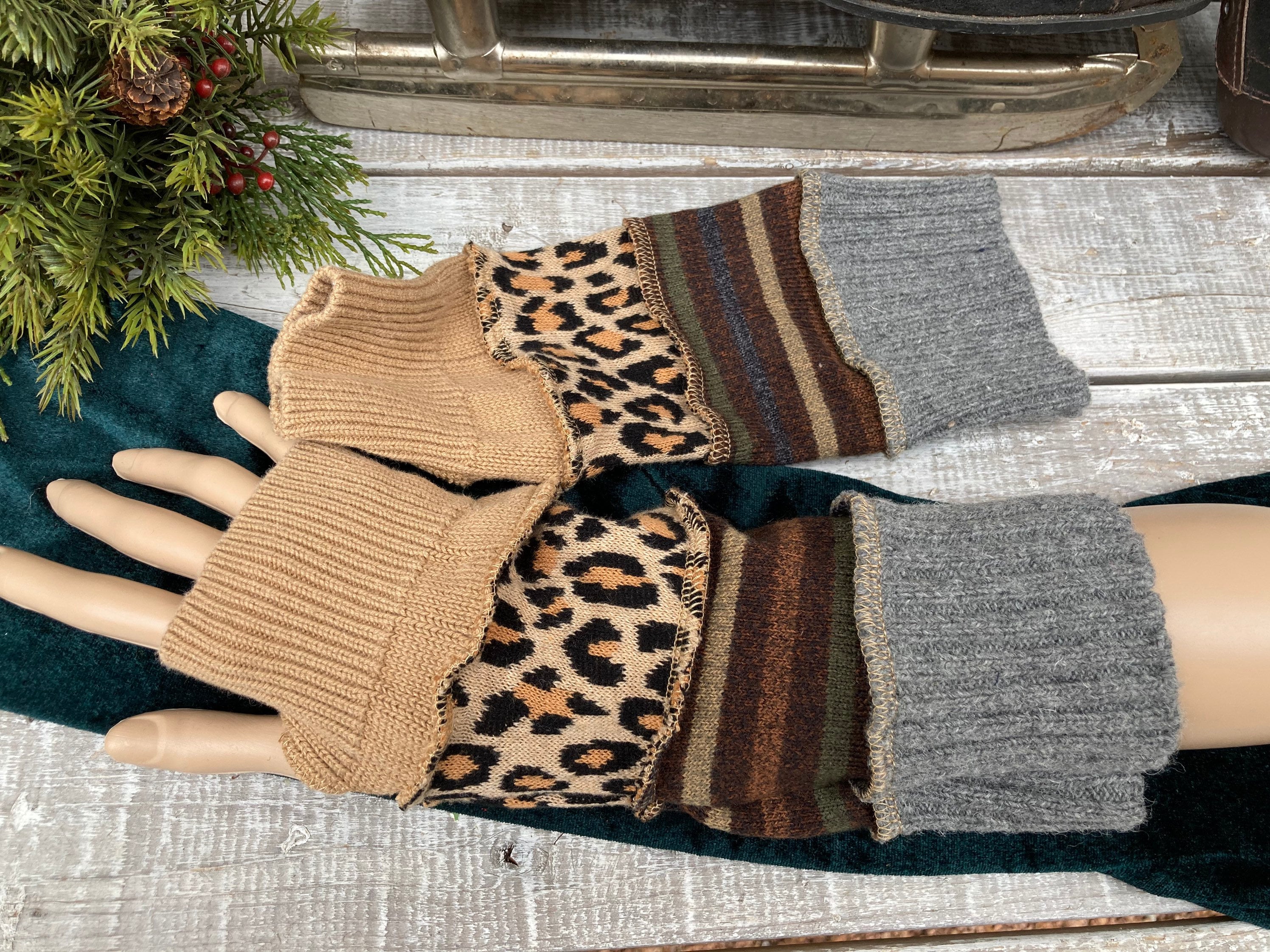 Cottagecore Style Hand Warmersanimal Print Arm Warmers Etsy