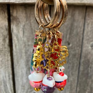 Maneki Cat Lucky Keyring-Charm Cat Keychain