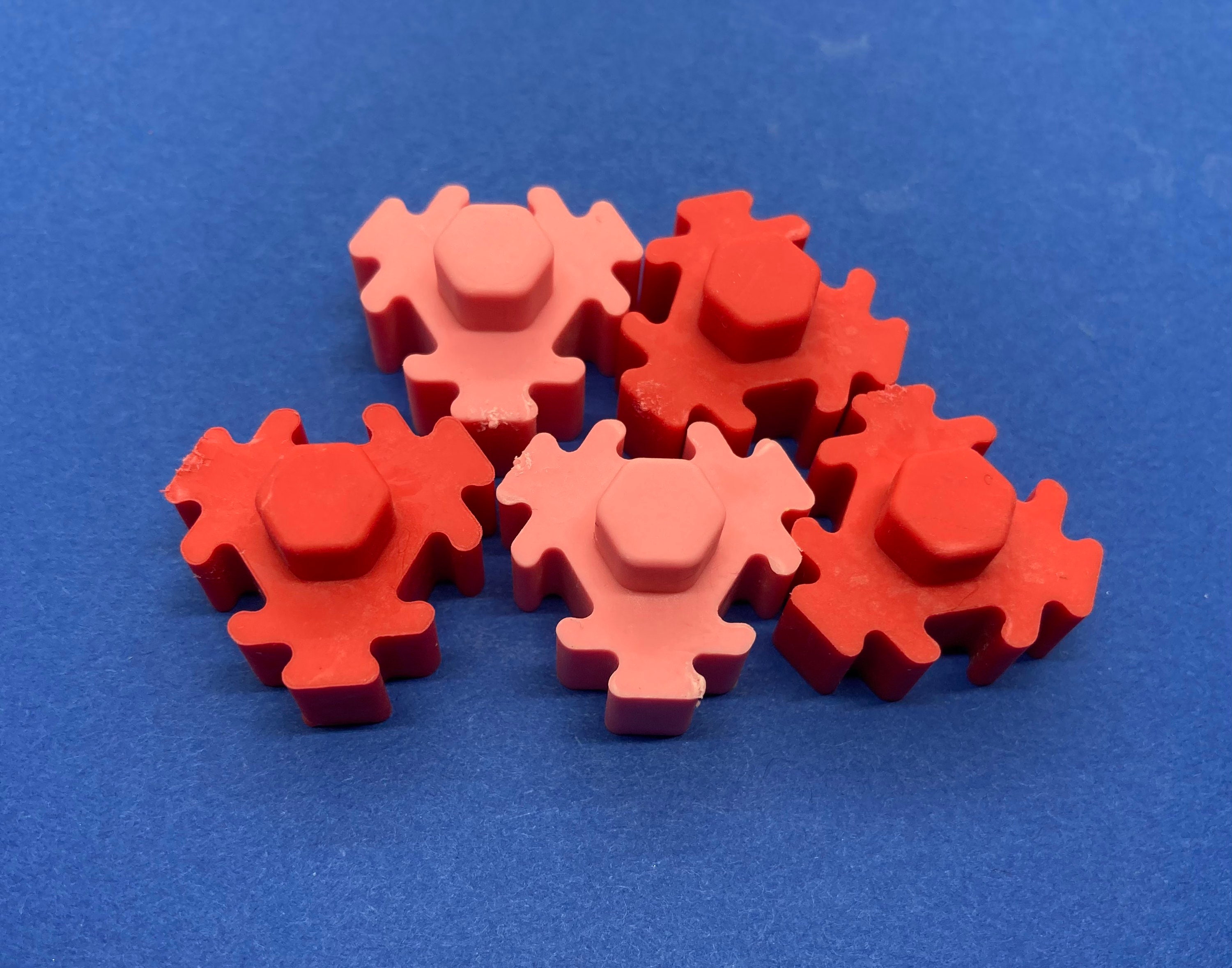 Puzzle Erasers Hexagon Puzzle Eraserserasers to Build Etsy