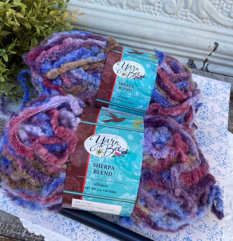 Yarn Bee sherpa Blend colorful Crafting Yarnspring Colors Etsy