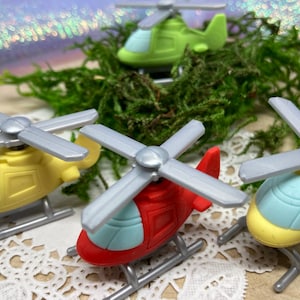 Helicopter Puzzle Erasers- Movable Parts Helicopter Erasers