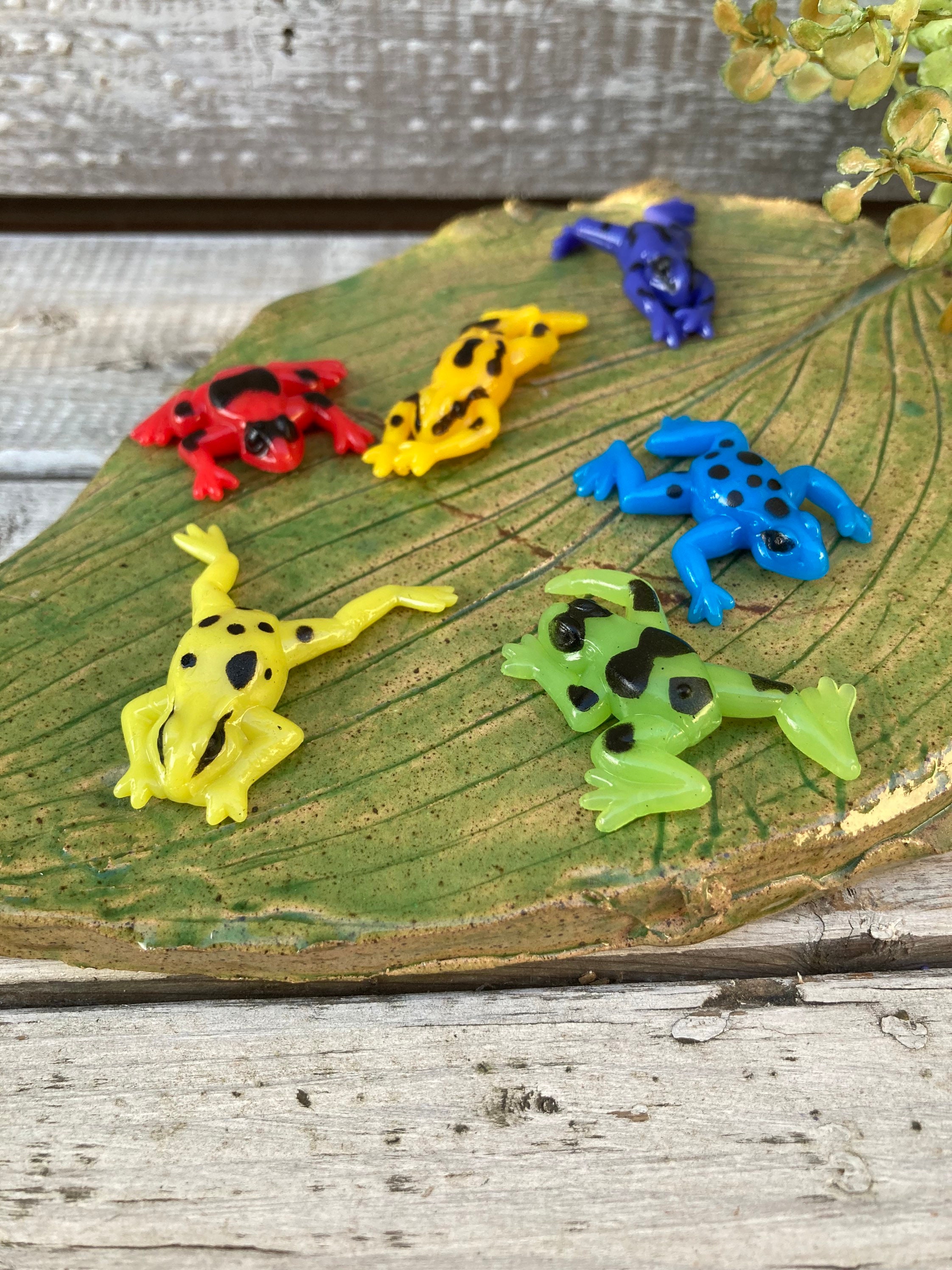 Tree Frog Toyscolorful Sensory Frogssticky Frogssensory Etsy