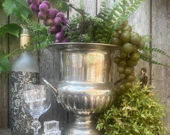 Vintage Ice Bucket-Footed Silver Plated Bucket