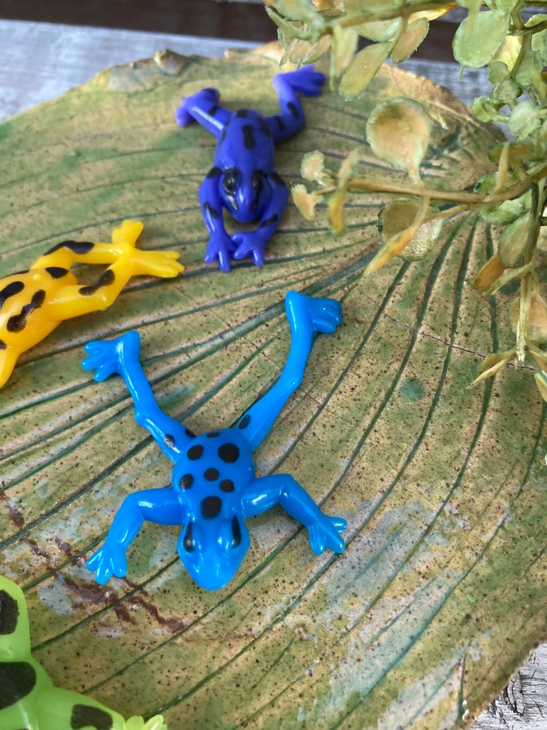 Tree Frog Toyscolorful Sensory Frogssticky Frogssensory Etsy