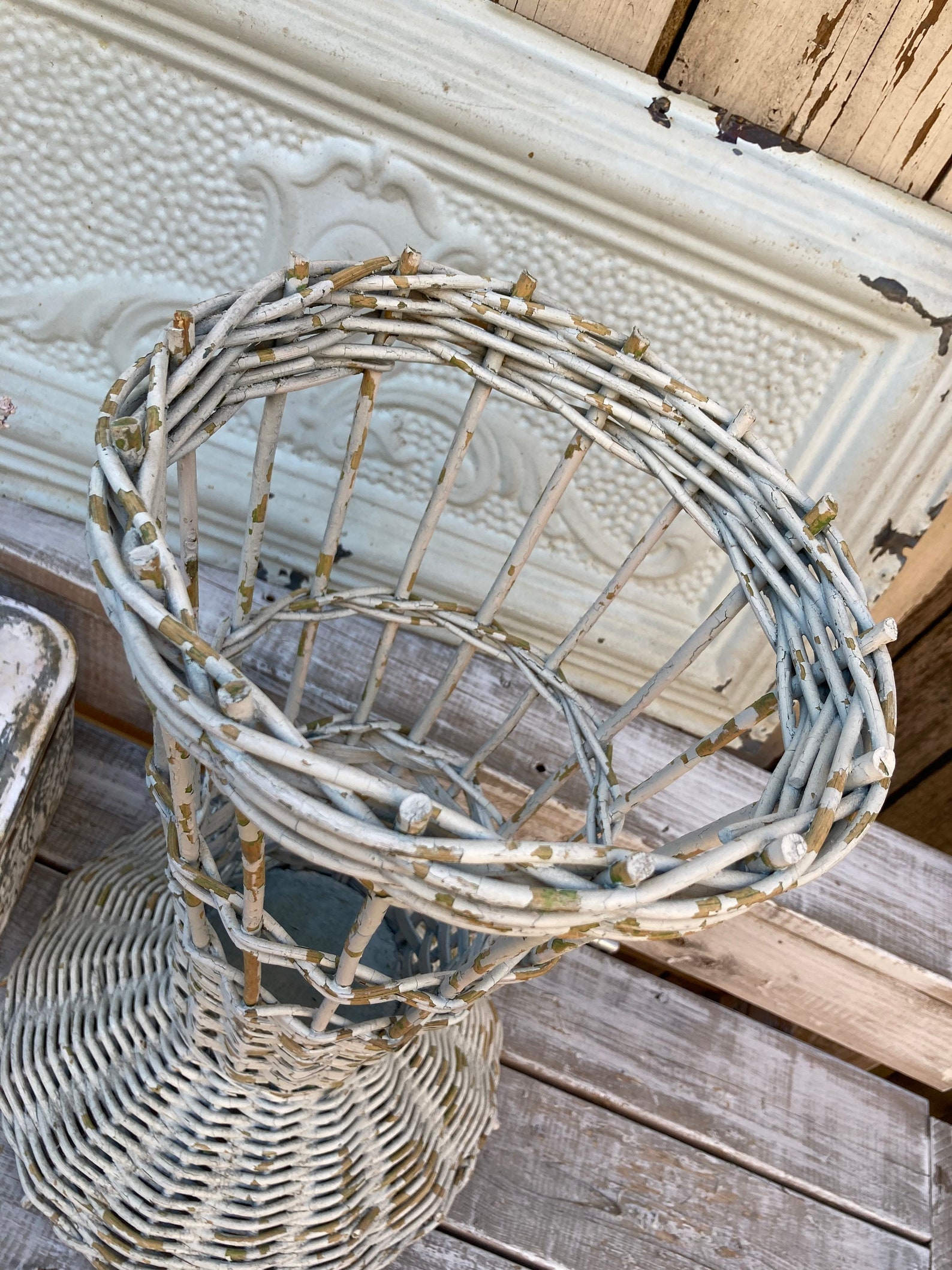 Vintage Umbrella Standvintage Wicker Umbrella Stand Vintage Etsy