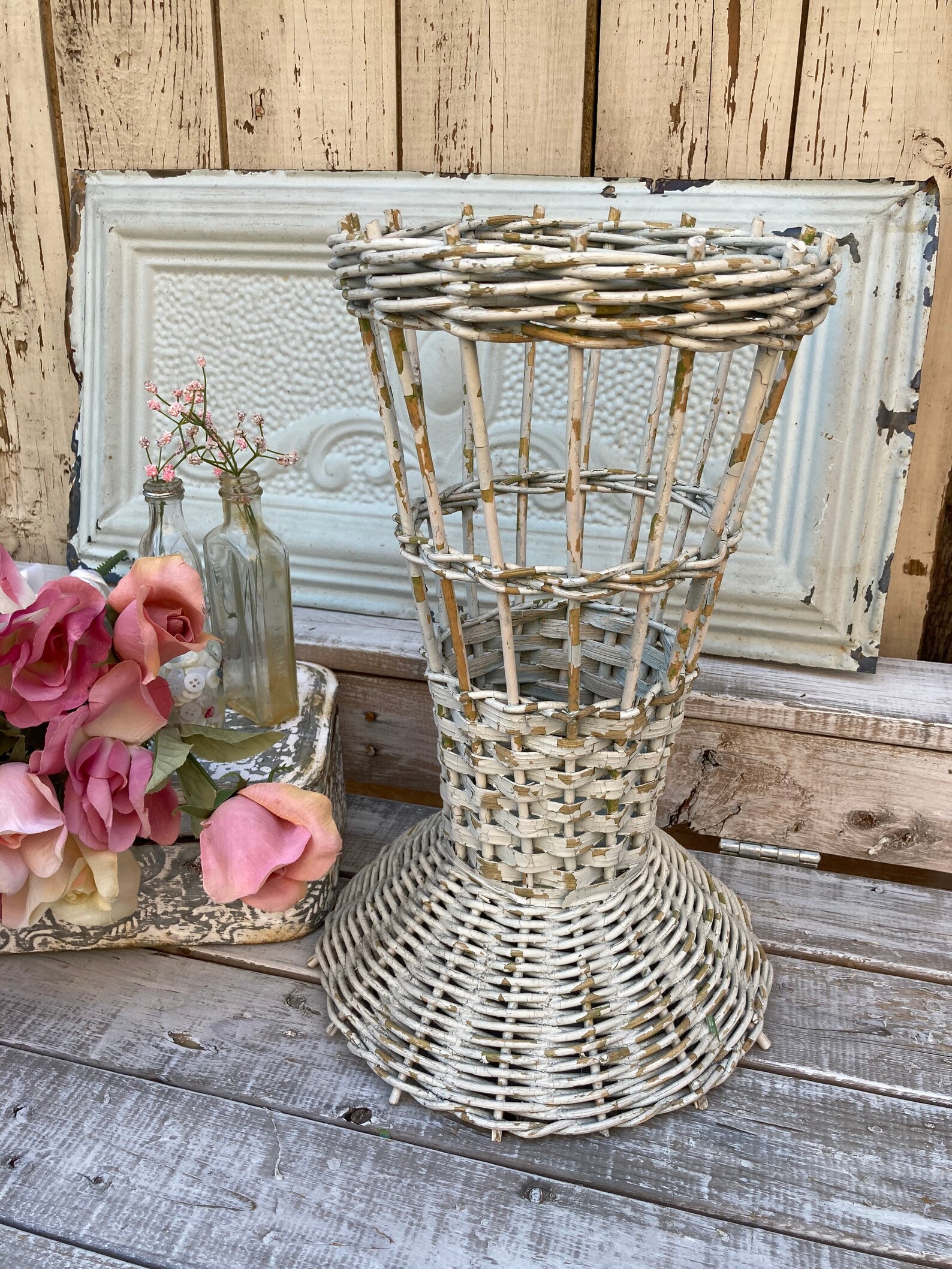 Vintage Umbrella Standvintage Wicker Umbrella Stand Vintage Etsy