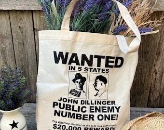 Canvas Tote-Beige Shoulder Tote-Movie Memorabilia