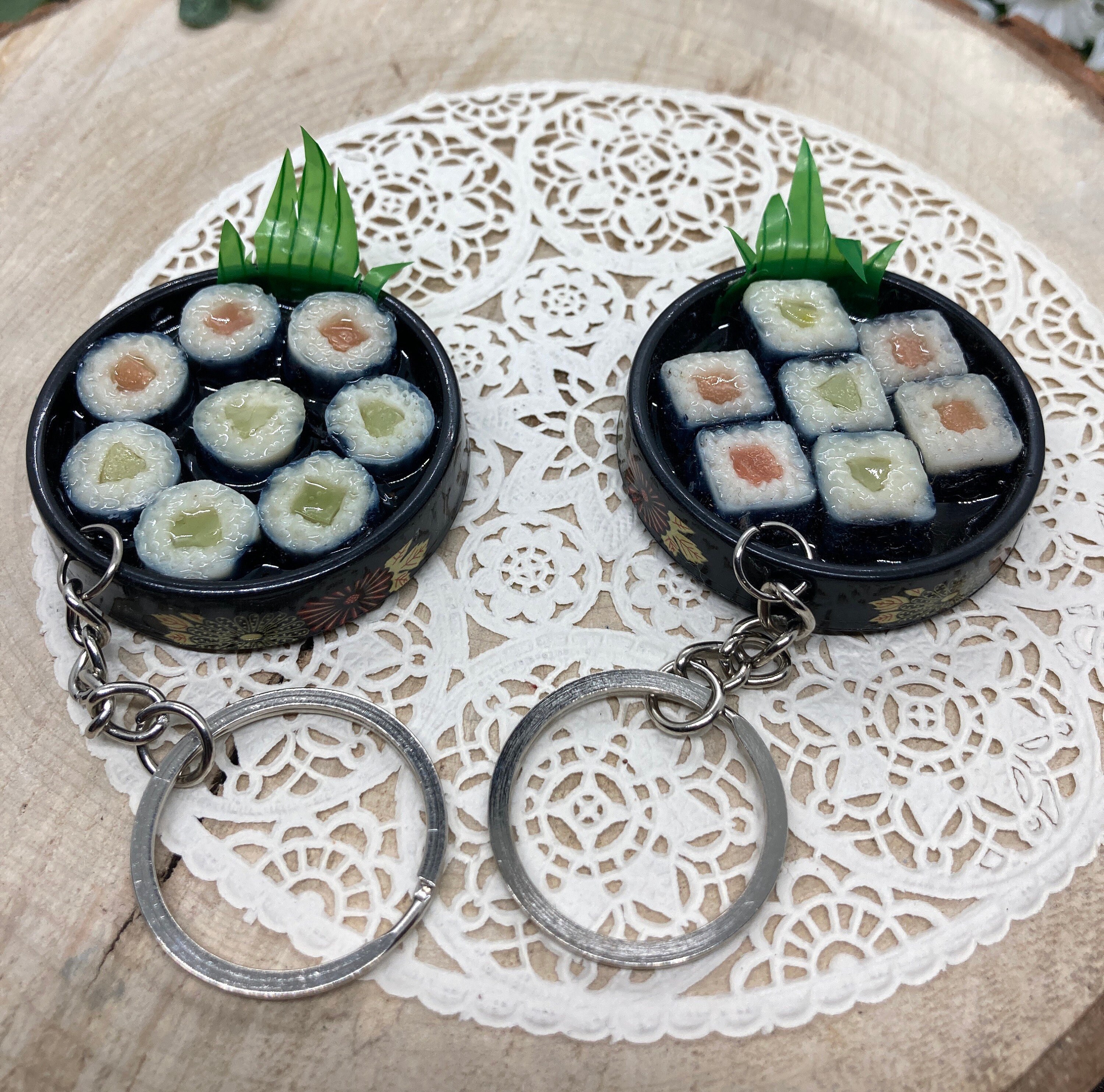 Kawaii Sushi Charms, Sushi and Maki Lover,sushi Charms, Sushi Gifts,  Polymer Clay Charms, Sushi Keychain, Sushi Stitch Marker,food Jewellery 