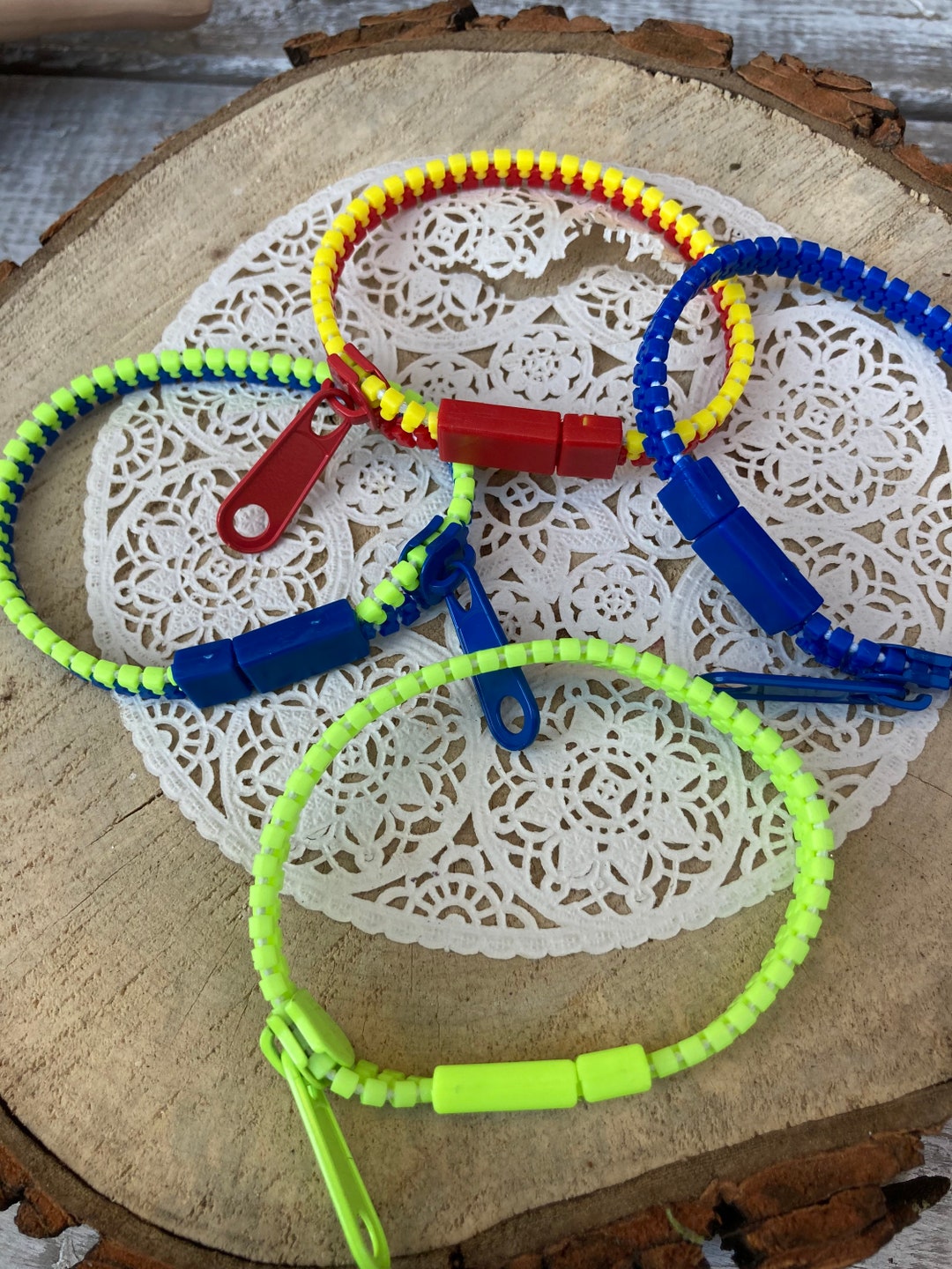 Fidget Zipper Braceletstrending Braceletsback to School Fidget Braceletscolorful Zipper