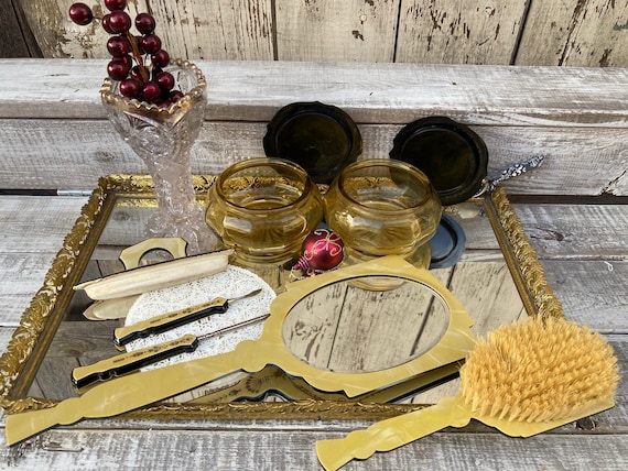 Vintage Vanity Set-art Deco Personal Care Items-vintage  display picture 3