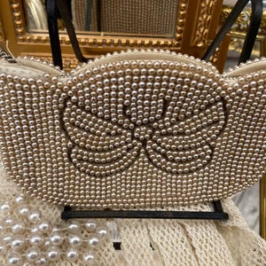 Bolso de mano con cuentas - Bolso de mano vintage Reina