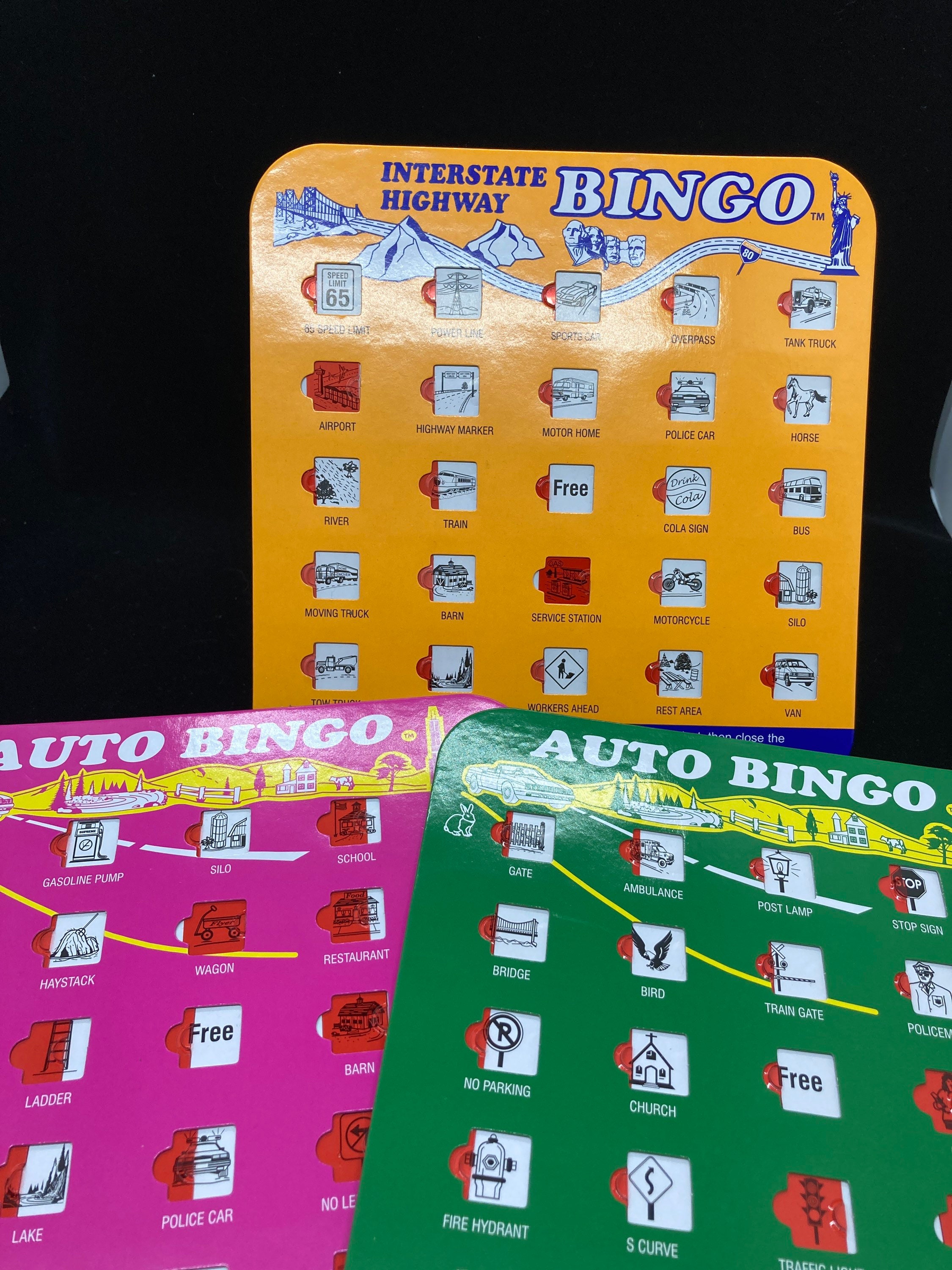 Auto Bingo-Auto Bingo Card-Travel Car Bingo Bus Bingo-In Town | Etsy