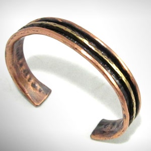Cuff Bracelet, Mixed Metal, Copper and Brass, Unisex Bracelet, CM008