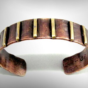 Cuff Bracelet, Mixed Metal, Copper and Brass, Unisex Bracelet ,CM005