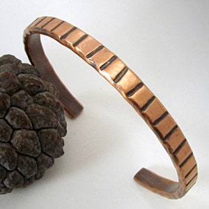 Copper Cuff, Minimalist Bracelet, Handmade, Stacking Bracelet, Adjustable, Unique, Petite to XL Sizes, CM017