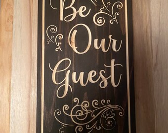 Be Our Guest Sign Beauty And The Beast Etsy Be Our Guest Sign Beauty And The Beast Etsy