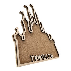 Personalized Castle Cork Pin Board Holder Organizer - Pin Display - Best Trading & Collecting Vacation Gift For Collectors