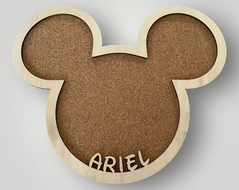 Personalized Mickey Cork Pin Board - Pin display