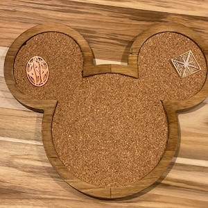 Mickey Cork Pin Board Trading Pin Display Cork Board Home Decor image 4