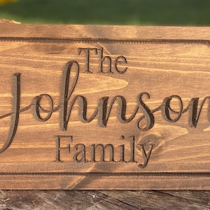 Personalized Wood Sign | Personalized | Family Name Sign | Last Name Sign | Wedding Gift | Home Wall Decor | Anniversary Gift