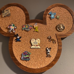 Mickey Cork Pin Board for Disney Enamel Pin display Wooden Cork Board gift