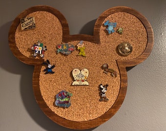 Mickey Cork Pin Board for Disney Enamel Pin display Wooden Cork Board gift