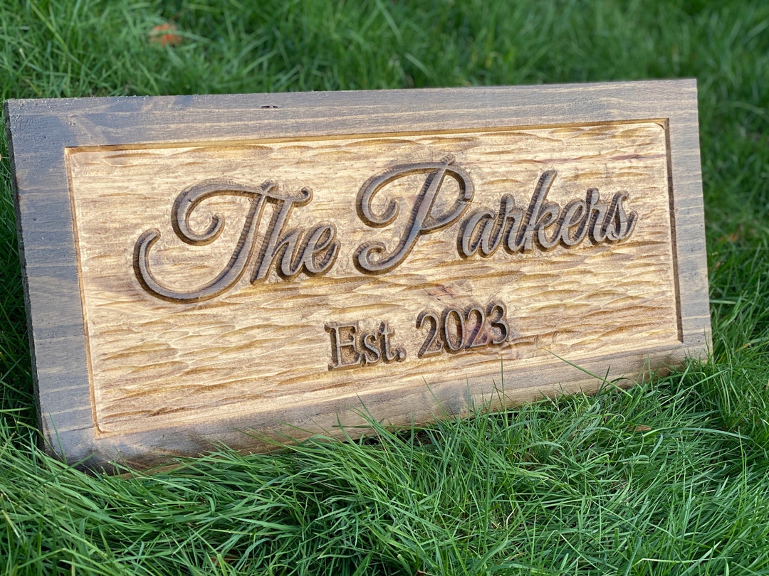 Personalized Family Name Wood Sign Last Name Sign Wedding Etsy
