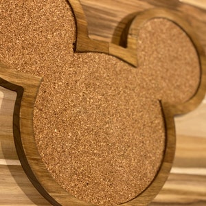 Mickey Cork Pin Board Trading Pin Display Cork Board Home Decor image 1