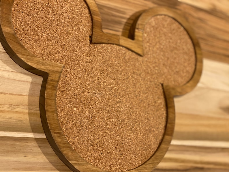 Mickey Cork Pin Board Trading Pin Display Cork Board Home Decor image 1