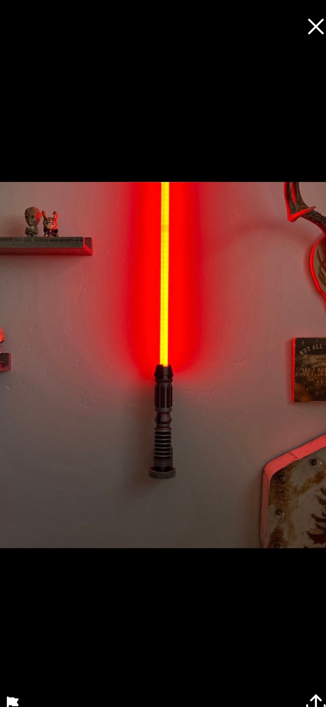 Lightsaber Wall Mount Compatible With Galaxy Edge Lightsabers Vertical