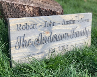 Personalized Wood  Sign | Personalized | Family Name Sign | Last Name Sign | Wedding Gift | Home Wall Decor | Anniversary Gift