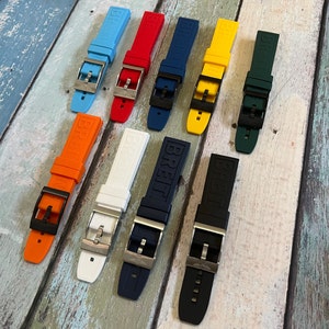 New 24,22,20mm Watch Band Replacement for Breitling High Quality Silicone, Multi Color Bracelet With Buckle Clasp