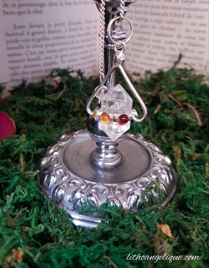 Pendule Cristal de Roche Bi Terminé
