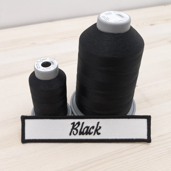 Black, Black Thread, Thread, Glide Thread by Fil-Tec, Fil-Tec, Glide Thread, vibrant thread, embroidery thread, sewing, trilobal polyester